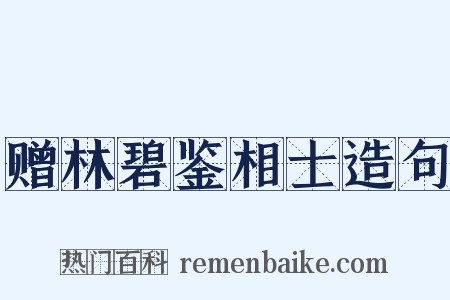 赠林碧鉴相士造句是什么意思的图片